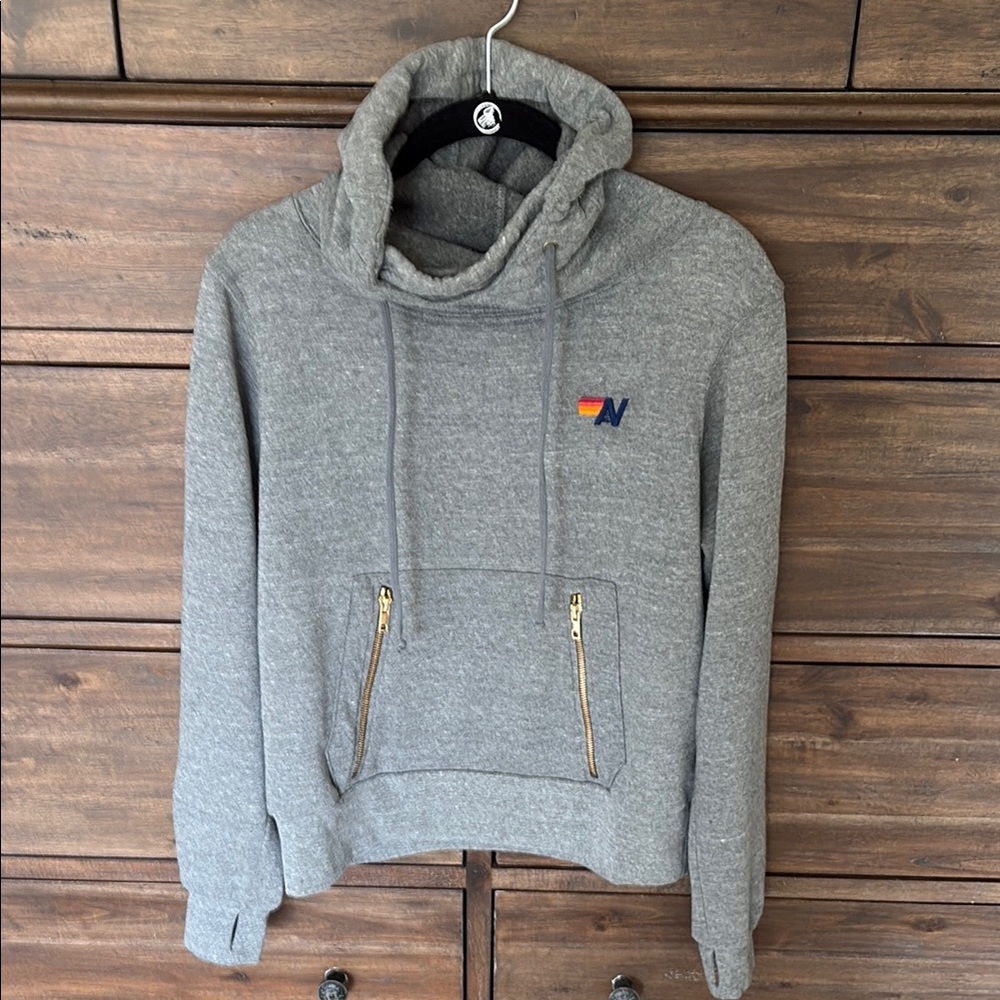 Aviator Nation Gray Hoodie with Logo